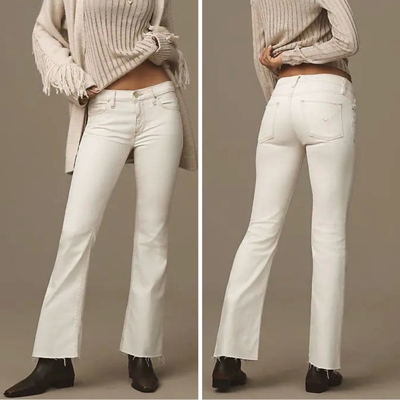 Hudson Jeans Denim - HUDSON white Nico Mid-Rise Bootcut Barefoot Jeans size 29